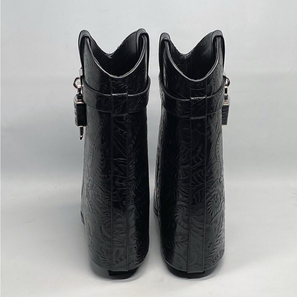 Givenchy Shark Lock Cowboy Ankle Boots In Western Leather size 39 - Picture 6 of 16